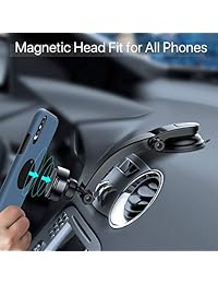 Pop Clip Car Mount, Miracase Soporte para teléfono magnético 2 en 1 Tablero de instrumentos multifunción y parabrisas Universal 360 grados ajustable Compatible con iPhone X Xs Máx. XR 8 Plus 7 Plus Galaxy S10 S9 y más
