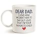 MAUAG Funny Coffee Mug for Dad, Dear Dad, I'm Your Favorite Child Coffee Mug, Best Birthday Gift Cup from Daughter or Son, White 11 Oz