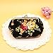 Clutch Bag, Misaky Women Lady Retro Vintage Flower Small Wallet Hasp Purse (Black)