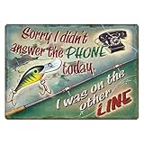 River's Edge I was On The Other Line Tin Sign