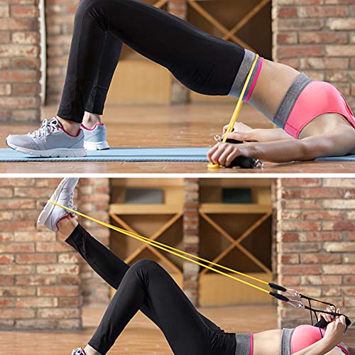 COOWOO-2020-Upgrade-Resistance-Bands-Set-Exercise-Bands-Legs-Ankle-Straps-Perfect-Home-Gym-for-Arms-Legs-and-Full-Body-TrainingCarry-Bag-Included