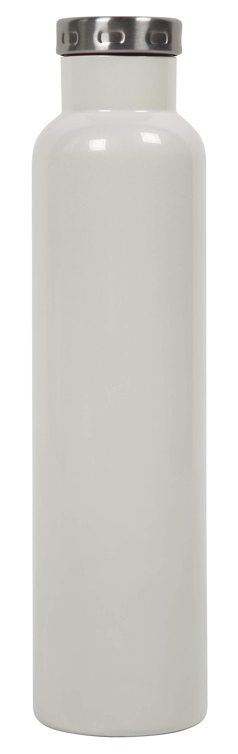 FIFTY/FIFTY Wine Growler Water Bottle, Narrow Mouth, Seven Fifty, 750ml/25 oz, Pearl White