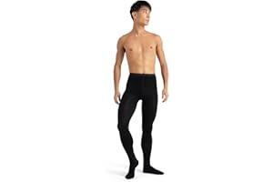 Capezio Men's Men's Knit Footed Tights with Back Seams