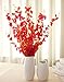 MISSWARM 10 PCS Dancing Lady Orchids Butterfly Artificial Flowers, 38 Inches Silk Artificial Flower Fake Flowers for Wedding and Home Decoration(Red)