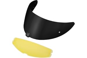 PSLER i10 Visor HJ-31 Visor i10 Tinted Visor Helmet i70 Face Shield Replacementfor i10 HJ-31 i70,Anti-Fog Film + Deep Black Visor