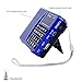 LCJ Portable FM AM Shortwave Multiband Radio Receiver with Micro TF Card and USB Driver MP3 Player USB Charging Cable 1000MAH Rechargeable Li-ion Battery (L-258-Blue)