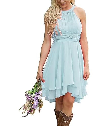 formal western wedding guest dresses The Collection Elley Chiffion Bridesmaid Dresses Short