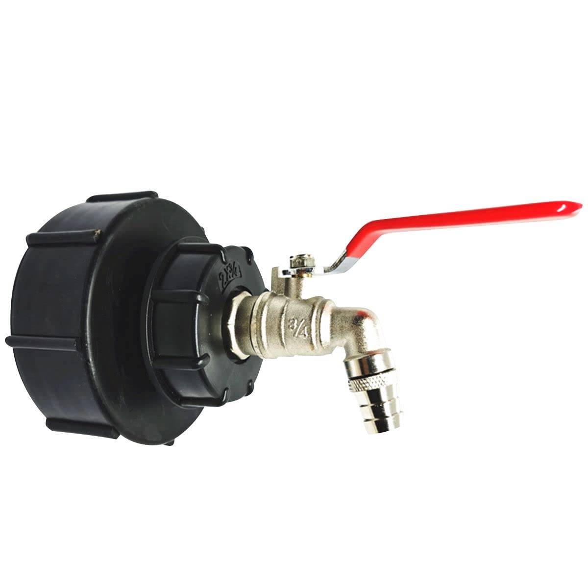 MACHSWON IBC Tank Adpater S100*8 to 3/4" Faucet IBC Tote Tank Water Storage Tank Drain Garden Hose Connector Taps Stainless Steel Tap Fitting Parts