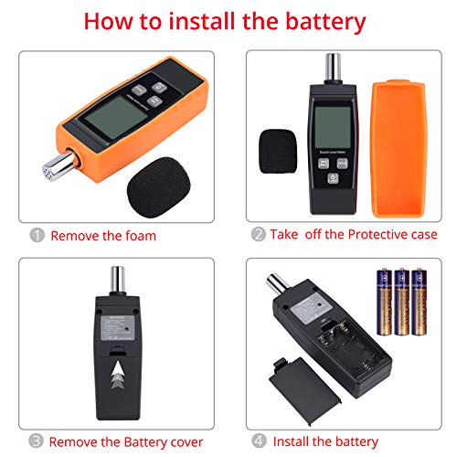 Proster Noise Meters Mini Digital Sound Level Noise Meter 30-130dBA 31.5HZ-8KZ Decibel Pressure Monitor DB Tester