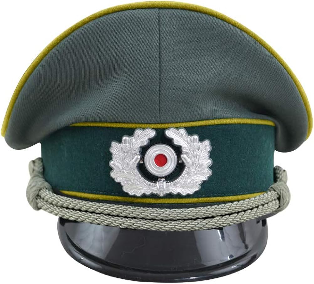 WW2 German Heer Signal officer Gabardine Visor Cap with insignia