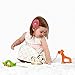 Hape Giraffe Wooden Push and Pull Toddler Toy, L: 5.3, W: 2.4, H: 5.9 inch, Orange