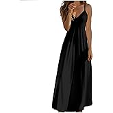 Womens Sleeveless Slip Dresses for Women Vneck Beach Festival Hawaiian Ruched A Line Maxi Long Midi 2025