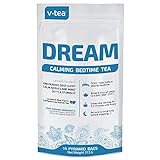 v tea Dream Calming Bedtime Tea | Sleepy Time - Calm Nerves - Settles Stomach | 100 % Organic - Caffeine Free - 14 Sachets