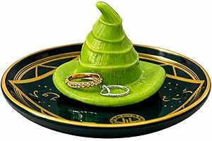Wicked Elphaba Witch Hat Trinket Tray,Ceramic Jewelry Catchall Tray for Rings, Earrings & Small Accessories, Vanity/Dresser D