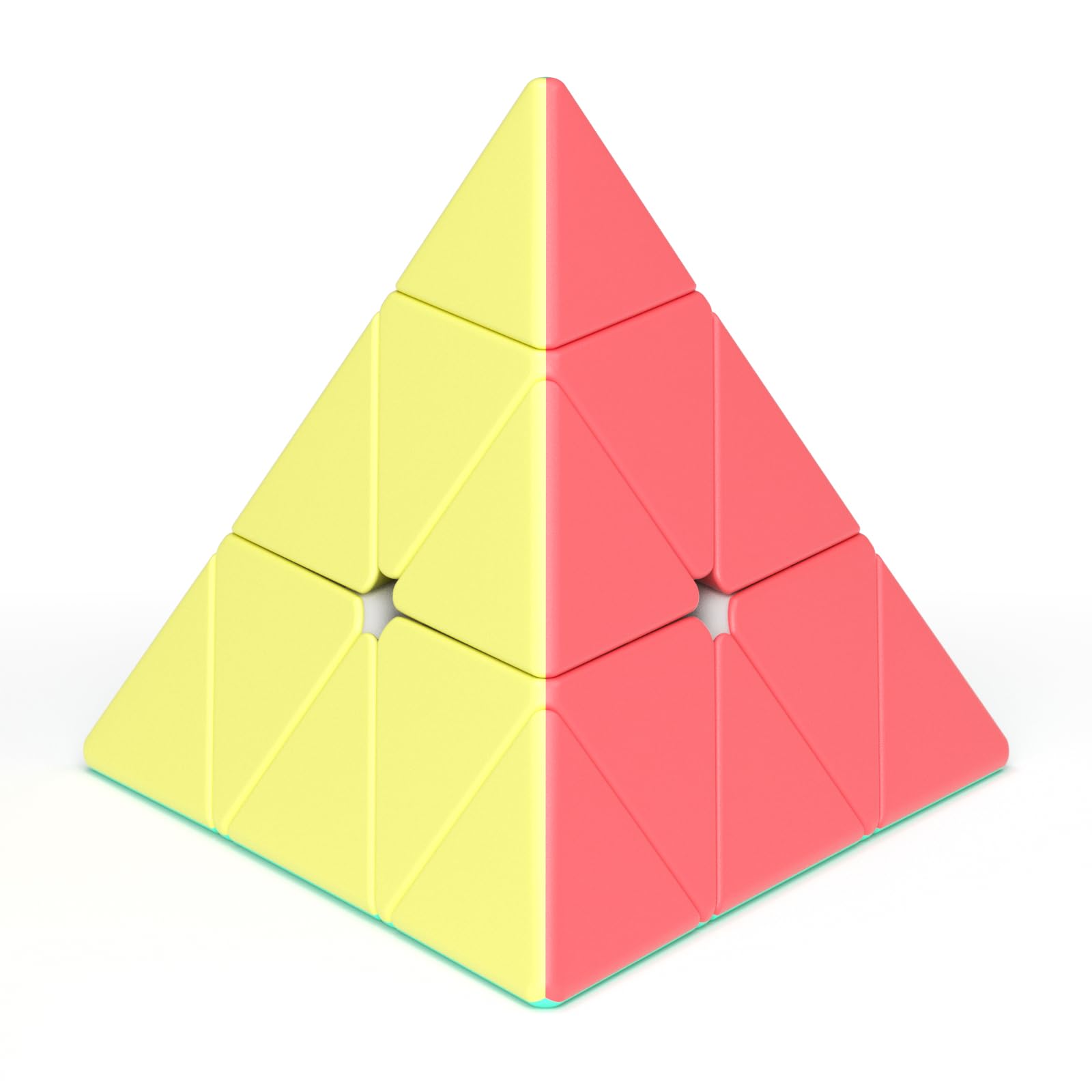 ROXENDA Pyramid Speed Cube Original Triangle Pyraminx Puzzle Cube; Super-Durable Smooth with Vivid Colors - Easy to Turn ((Macaron)