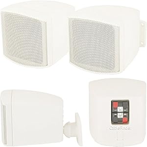 Loops OFFICIËLE – 30W Paar Achtergrond Luidsprekers – 100V/8OHM – Compact/Mini Satelliet Muurbevestiging PA