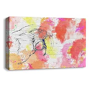 Canvas Wall Art Abstract Ink Animals...
