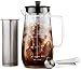 CUSINIUM Cold Brew Iced Coffee Maker - 1 Quart Iced Brewed Tea Maker - Glass Coffee Carafe - Fruit infuser pitcher - Includes Scoop & Clip Spoon