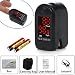 CONTEC CMS50DL Black Pulse Oximeter with Neck/wrist Cord, Carrying Case and Batteries
