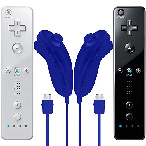 image for AFUNTA Nunchuck Controllers Compatible Nintendo Wii U, 2 Packs Replace