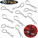 50pcs Metal Stainless Steel Universal 1/10 Scale Bend Body Clips Pins RC Car Replacement For Redcat 02053 HSP Traxxas HPI Himoto
