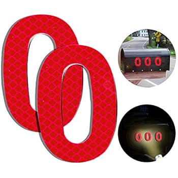 mailbox numbers adhesive reflective address self inch door sign street piece number
