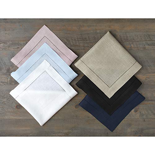 4 Solino+Home+Hemstitch+Linen+Napkins
