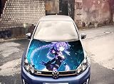 Anime Girl, warrior Full Color Car Hood Vinyl, Car Vinyl Graphics gc 896