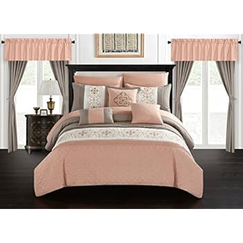 Amazon Com Chic Home Emily 20 Piece Comforter Set Color Block