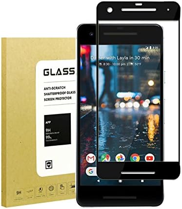 For Google Pixel 2 Glass Screen Protector, Lostep [9H Hardness] [High Definition] [Bubble Free] Tempered Glass Screen Protector for Google Pixel 2 (2017)Black