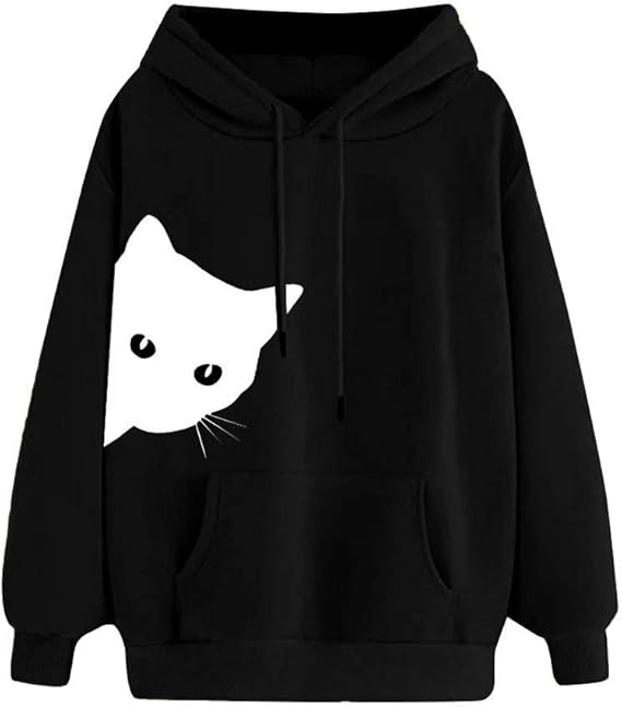 Amazon Co Jp Ruji ルジ スウェット パーカー 裏起毛 レディース コート レディース おしゃれ 大きいサイズ コートトップス ポケット付き パーカー コート レディース フード付き ねこ ロングコート レディース 薄い セクション ゆったり セーター 服 ファッション小物