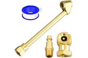 XINLIYA 2 Way Connection Heavy Duty Air Chuck Set, 1/4" Female NPT Closed Ball Tire Chuck, Heavy Duty Dual Head, Standard Mal