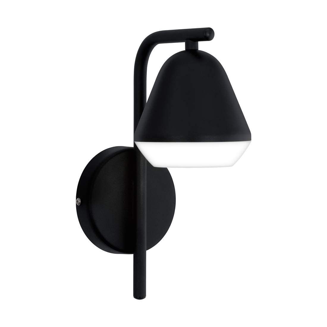 EGLO Palbieta Wall Light, 1-Bulb Industrial Wall Light, Indoor Wall Spotlight Made of Steel and Plastic, Living Room Lamp, Hallway Lamp in Black, Satined, GU10 Socket