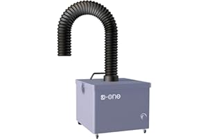 KOONE Solder Fume Extractor - Powerful 120W Suction 240m³/h, Low-Noise, 3-Stage Filtration System for Laser Welding Smoke Absorption and Desktop Soldering