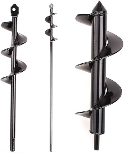 Yanhonin 3pcs Perceuse A Spirale Meche Jardin Tariere Tariere De Jardinage Tariere Pour Planter Des Arbres Arbustes Foret Helicoidal La Vis Sans Fin De La Plantation Amazon Fr Jardin