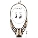 Qiyun (TM) Women's Chunky Bold Square Bib Statement Chain Link Collar Necklace Earrings Set