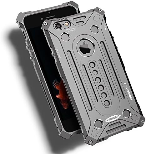 KANENG Dropproof Shockproof Aluminum Metal Back Cover Phone Case for Apple iPhone 6/6s 4.7 Inch (I6 Gray)