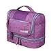 Travel Hanging Toiletry Bag, Portable Waterproof Cosmetic Travel Bag with Hanging Hook Dry and Wet Depart for Men, Women(Purple)