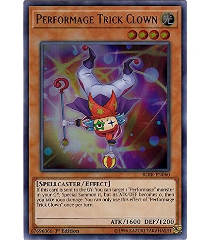 Amazon.com: Yu-Gi-Oh! - Performage Trick Clown - BLRR-EN060 - Ultra Rare -  1st Edition