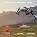 MOSTOP SJRC F11 GPS Drone 5G WiFi FPV RC Quadcopter Drone Foldable 1080P Camera Record Video App Control iOS Android One-Key RTH Follow Me 3D Visual Brushless Motor Track Flight Headless (Black)
