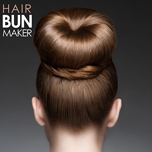 KroO Bun Maker Magic Shaper Donut Hair French Twist Clip DYI for Women, Teen Girls (6 PACK) + BONUS Fishtail Braid Tool - Thumbnail 6