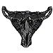 YiZYiF Men's Spandex Rubber Briefs PVC Wet Leather Look Swimwear Underwear Black