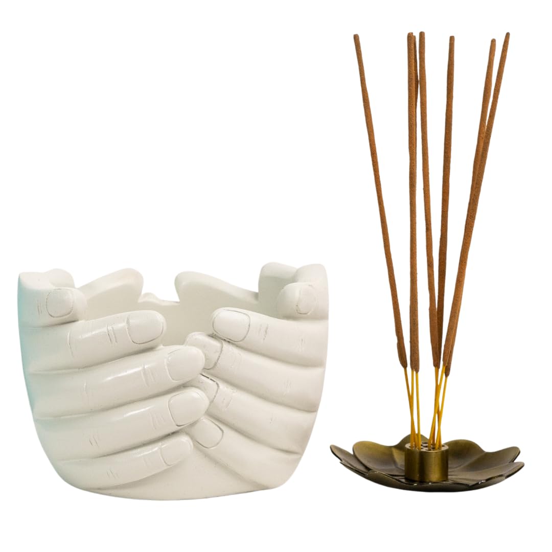 Prayer Hands Decorative Bowl & Incense Holder | Multi Purpose Use | Candle Holder