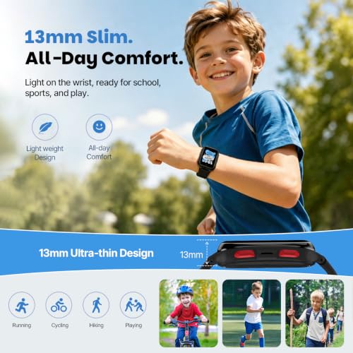 LAGENIO K9 Smart Watch for Kids with GPS Tracker, AI Assistant & Voice Call,1.78" AMOLED, 4G Smartwatch With SOS, Parental Controls, School Mode, IP68 Waterproof for Teens Ages 6 and Up