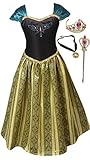 FashionModa4U Anna Coronation Dress, Tiara, Necklace and Wand, 5-6 Years