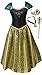 FashionModa4U Scandinavian Princess Girls Costume Dress, Tiara, Wand and Necklace