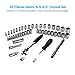 Powerextra 65-Piece Socket Set (1/4