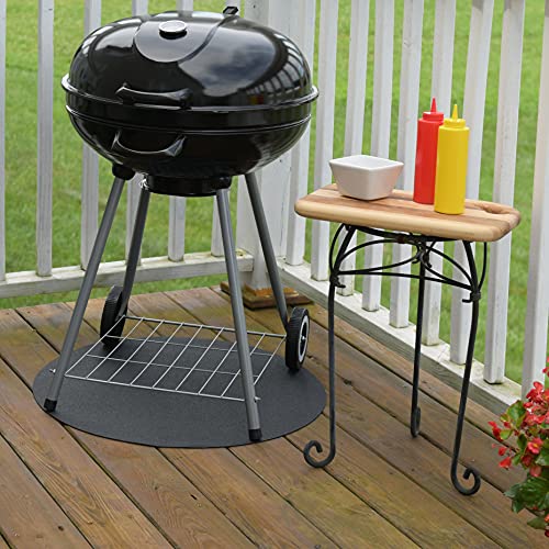 GRILLTEX Under the Grill Protective Deck and Patio Mat, 27 inch, Round
