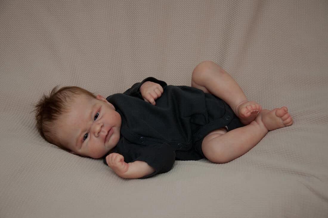 Pinky Reborn Baby Dolls 17 inch 46 cm Real Soft Silicone Lifelike and Handmade Reborn Baby Dolls Realistic Vinyl Newborn Baby Boy Doll Babies Toys