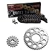 Volar O-Ring Chain and Sprocket Kit - Black for 1989-2007 Honda Shadow VLX 600 VT600C